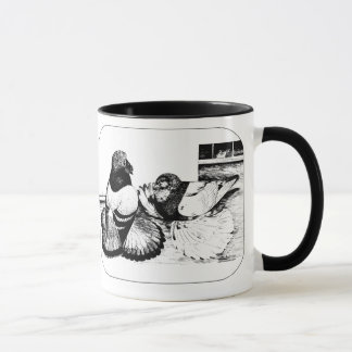 Caneca Pombos de Trompeter Ingleses