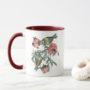 Caneca Pomegranato Frutas e aves