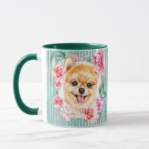 Caneca Pomerânia - ilustração com o rosto de cachorro 