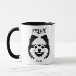 Caneca Pomeranian Breed Edgy Pop Art Custom Dog Lover