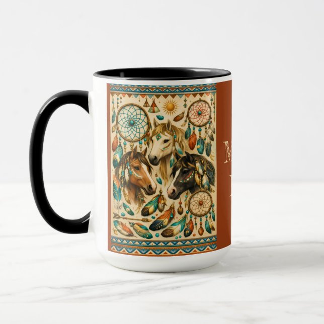 Caneca Pôneis Apanhadores de Sonhos (Esquerda)