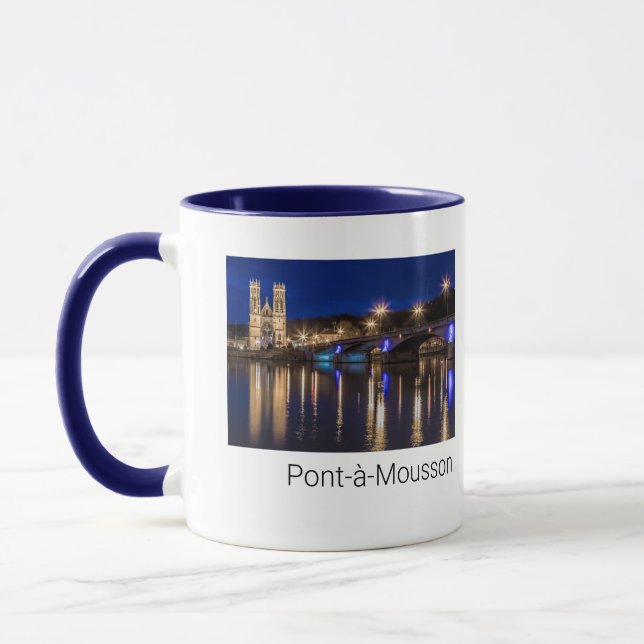 Caneca Pont a Mousson Panorama com Moselle Souvenir (Esquerda)