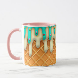 Caneca Ponta Do Waffle De sorvete Com Préteses