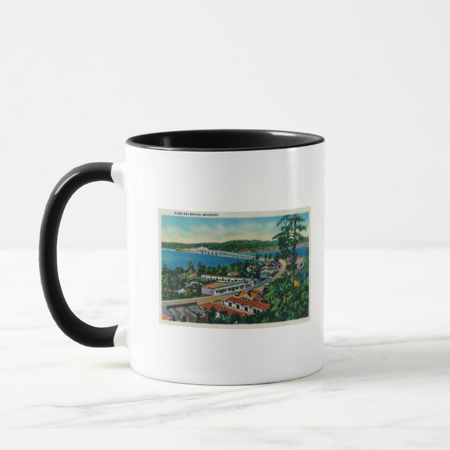 Caneca Ponte Alsea Bay em Waldport, Oregon (Esquerda)