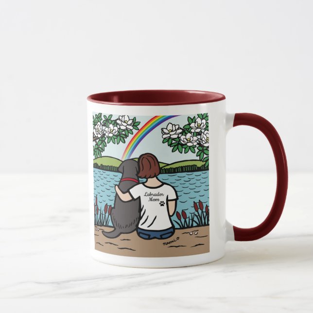 Caneca Ponte Black Labrador e Mãe Brown Rainbow 2 (Direita)