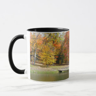 Caneca Ponte da Seven Springs Fall III Paisagem de Outono