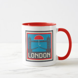 Caneca Ponte de Londres com guarda-chuva