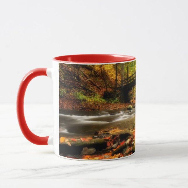 Caneca Ponte de madeira e angra na queda (Esquerda)