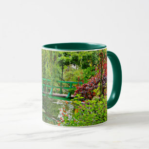 Caneca Ponte de Monet, jardim de Monet, Verde, Giverny