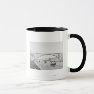 Caneca Ponte de Washington e a fotografia do estrada