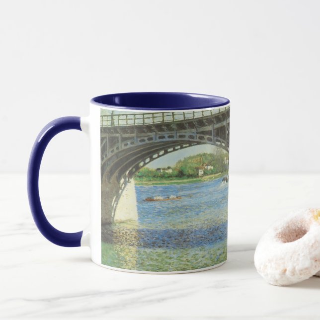 Caneca Ponte em Argenteuil por Gustave Caillebotte (Com Donut)