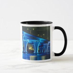 Caneca Ponte noturna no Porto de Miami, Flórida
