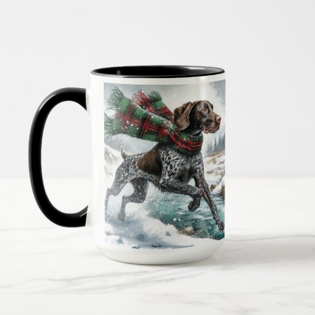 Caneca Ponteiro Alemão de Curta Distância "Sobre o Rio" (Esquerda)