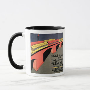 Caneca 'Ponto de coleta para a estrada de ferro excedente