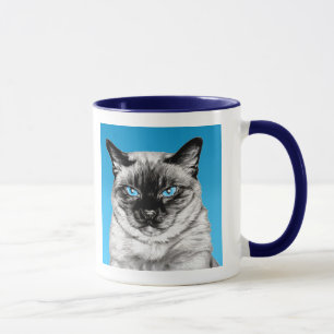Caneca Ponto do selo Siamese