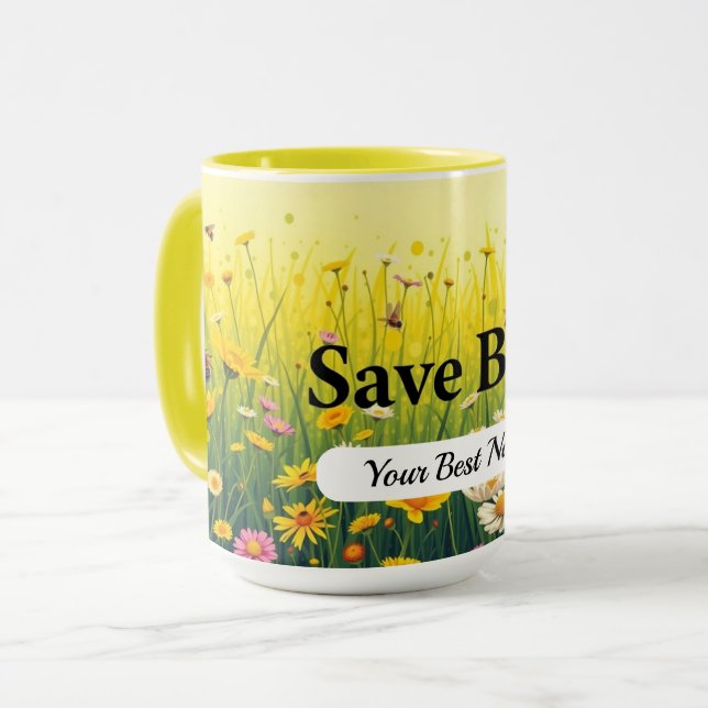 Caneca Ponto Salve Abelhas Personalizada (Frente Esquerda)