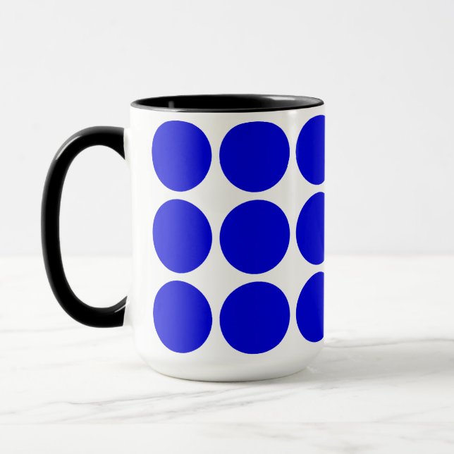 Caneca Pontos azuis de bolinhas (Esquerda)