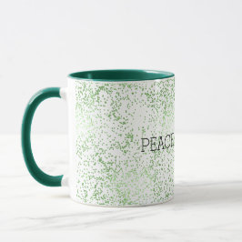 Caneca Pontos Brilhantes Verde Dourado Glitz