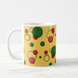 Caneca Pontos de padrão geométrico circulam em qualquer c