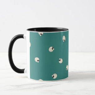 Caneca Pontos do crânio de Kawaii, Cute Aleatório, médio