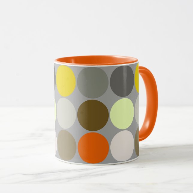 Caneca Pontos gigantes do século médio, Cinzas, Dourado e (Frente Esquerda)