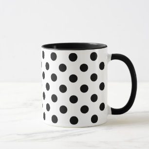 Caneca Pontos pretos em fundo branco