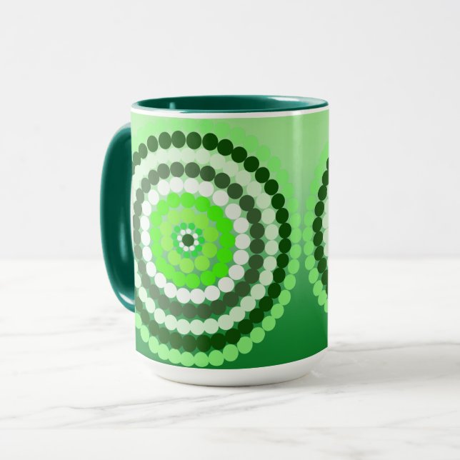 Caneca Pontos Verdes, (Frente Esquerda)
