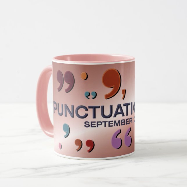 Caneca Pontuação Dia 24 de setembro Combo Mug Rosa (Frente Esquerda)