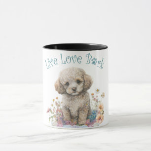 Caneca Poodle Dog Mãe Floral