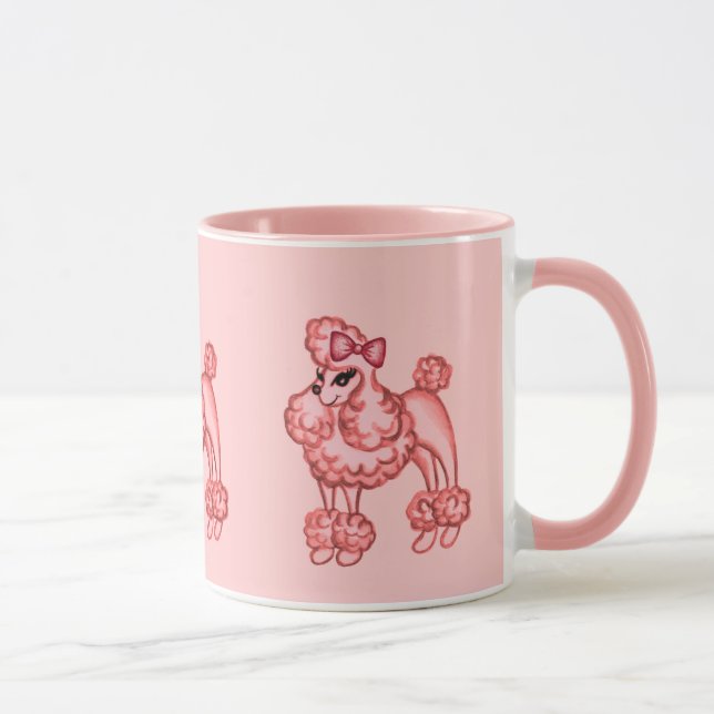 Caneca Poodle Rosa (Direita)
