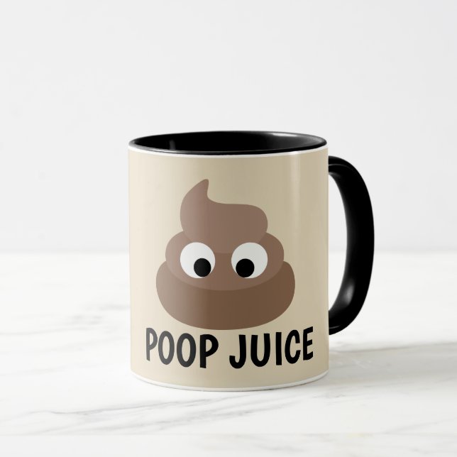 Caneca POOP JUICE Funny Coffee Mugs (Frente Esquerda)
