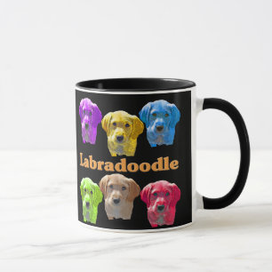 Caneca Pop art de Labradoodles
