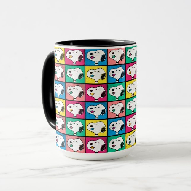 Caneca Pop Art Snoopy Lábios | Padrão Mod for You (Frente Esquerda)