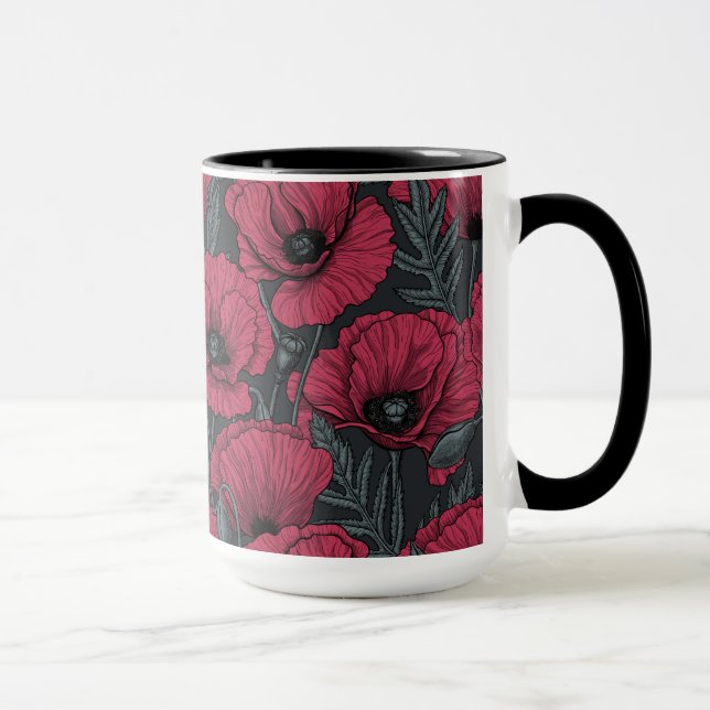 Caneca Poppies em Viva Magenta (Direita)