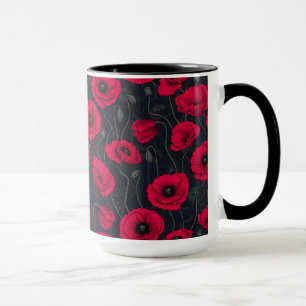 Caneca Poppies vermelhos