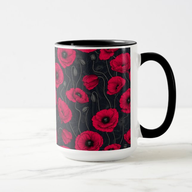 Caneca Poppies vermelhos (Direita)
