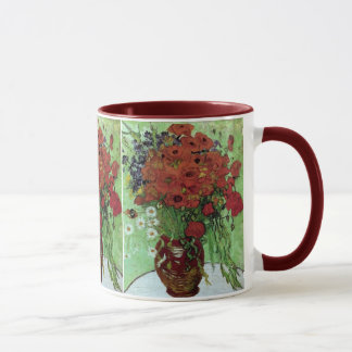 Caneca Poppies vermelhos e margaridas (F280)Van Gogh Fine
