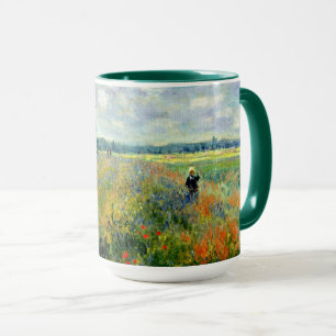 Caneca Poppy Field, Argenteuil - Belas artes por Claude M