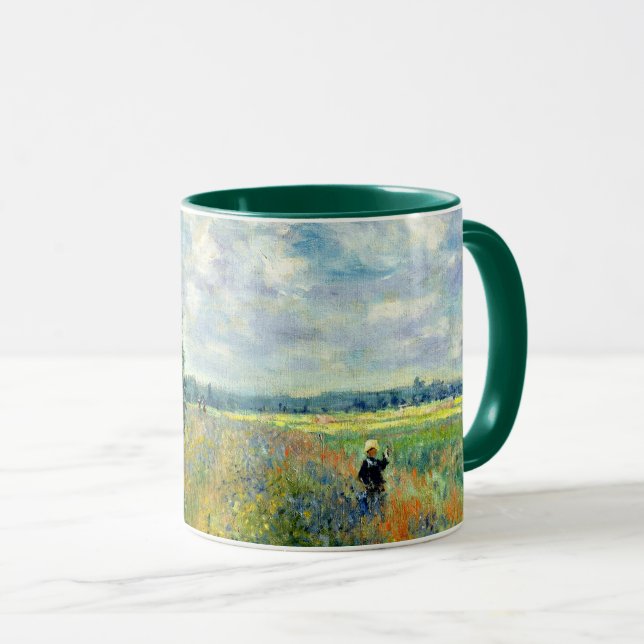 Caneca Poppyfield perto de Argenteuil por Monet (Frente Esquerda)