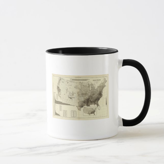 Caneca população codificada por cores por condados (Direita)