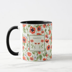 Caneca Populações Elegantes de Aquarelas Personalizam F