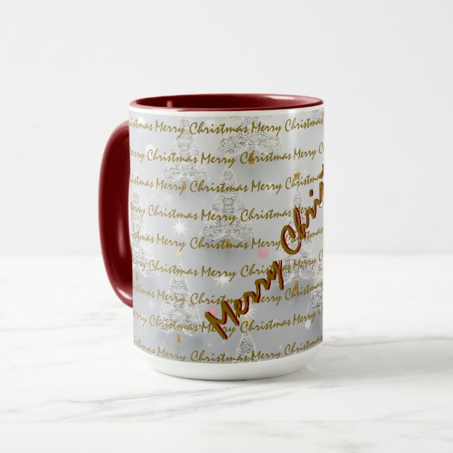 Caneca Popular Christmas Luxury Christmas Trees (Frente Esquerda)