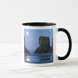 Caneca Pôr da lua, Praia de Bandon, Oregon.