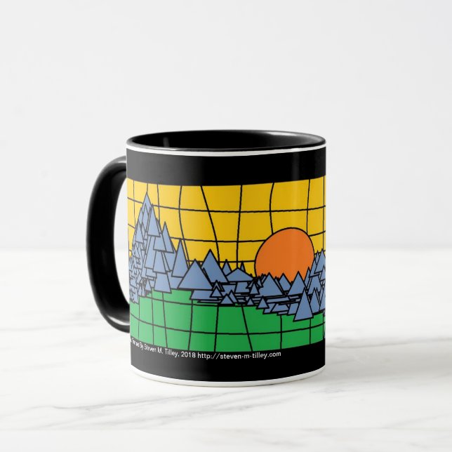 Caneca Por do sol da montanha (Frente Esquerda)