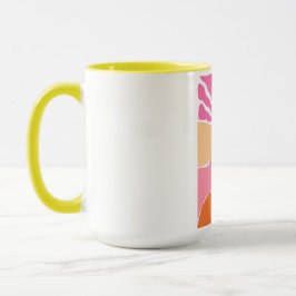Caneca Pôr do sol laranja e rosa pálido Boho
