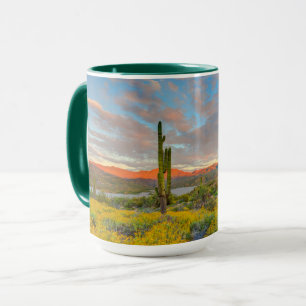 Caneca Pôr do Sol na Paisagem do Deserto