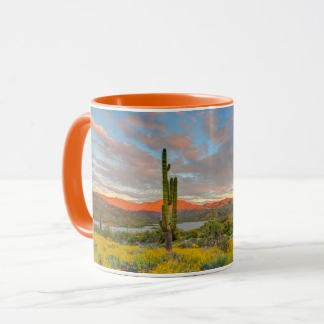 Caneca Pôr do Sol na Paisagem do Deserto (Frente Esquerda)