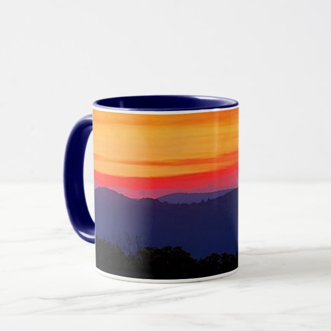 Caneca Pôr do sol no corredor azul (Frente Esquerda)