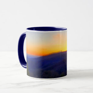 Caneca Pôr do sol no corredor azul