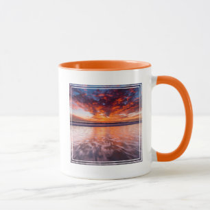 Caneca Pôr do sol sobre as Ilhas do Canal